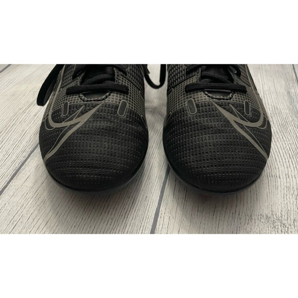 Black Nike Mercurial Boy Girl Soccer Cleats Shoes, Size Youth 3 - Picture 3 of 5